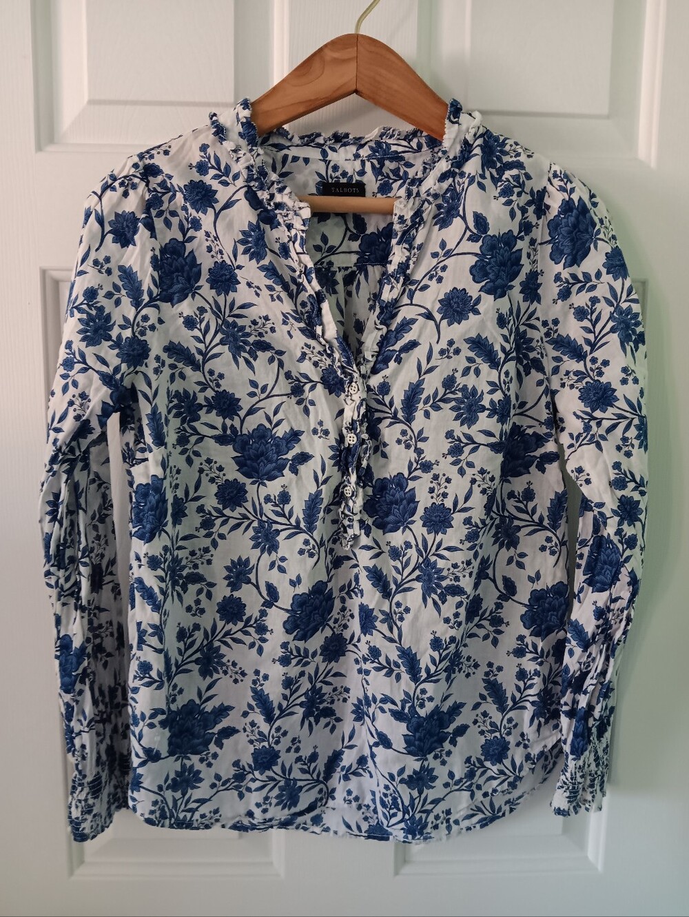 Talbots Cotton Floral Blouse S